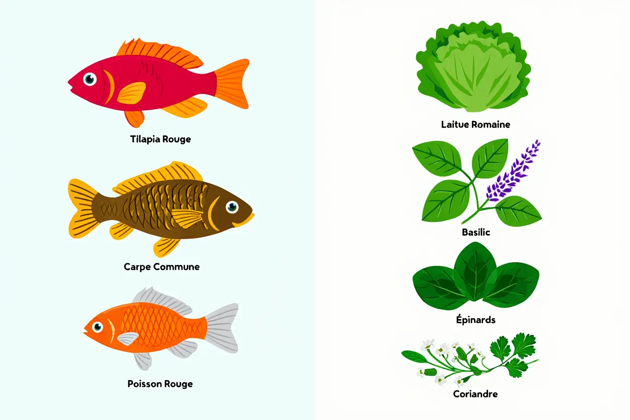 Poissons et plantes pour aquaponie débutant